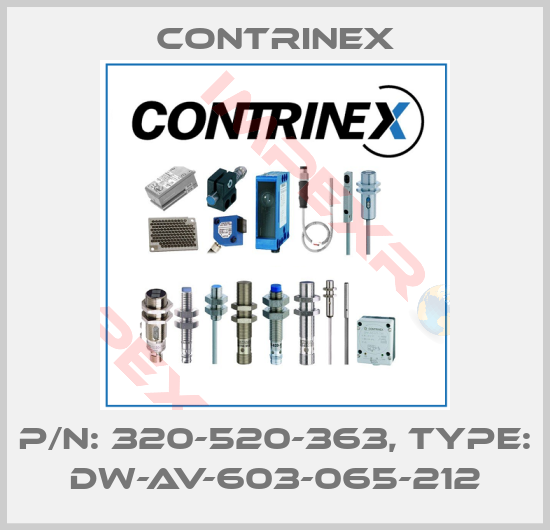 Contrinex-p/n: 320-520-363, Type: DW-AV-603-065-212