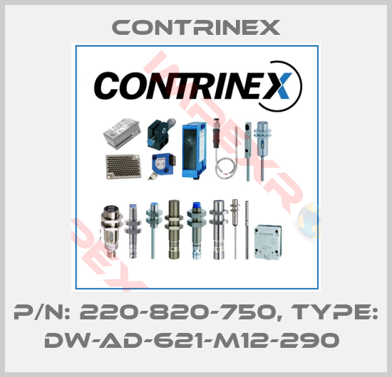 Contrinex-P/N: 220-820-750, Type: DW-AD-621-M12-290 