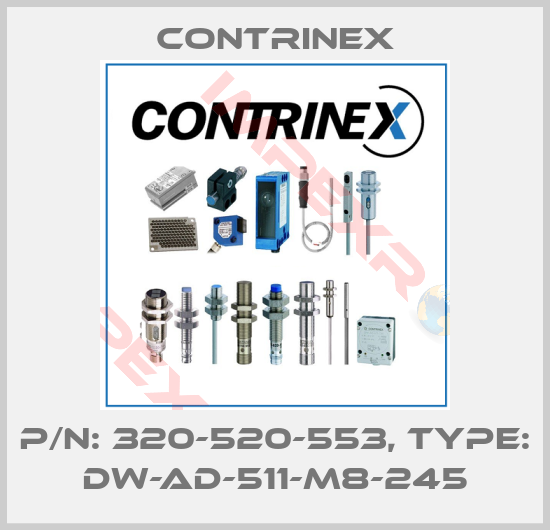 Contrinex-p/n: 320-520-553, Type: DW-AD-511-M8-245