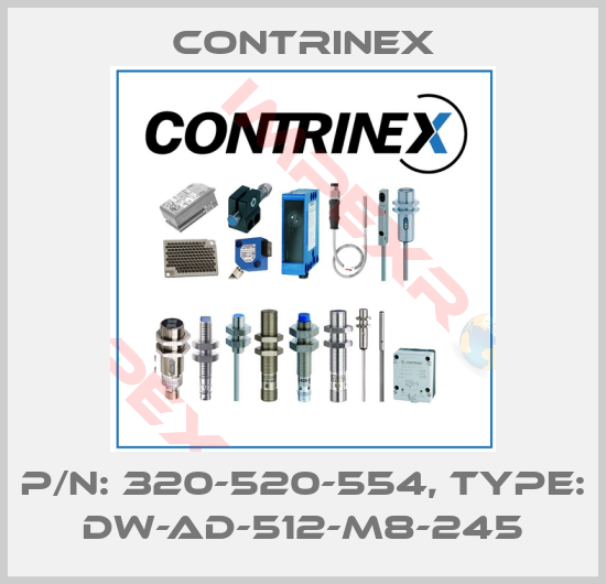 Contrinex-p/n: 320-520-554, Type: DW-AD-512-M8-245