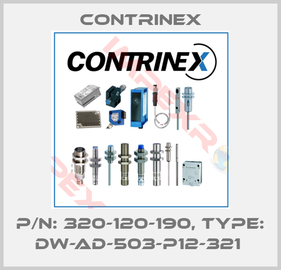 Contrinex-P/N: 320-120-190, Type: DW-AD-503-P12-321 
