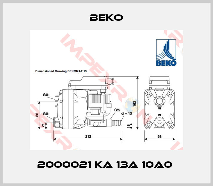 Beko-2000021 KA 13A 10A0 