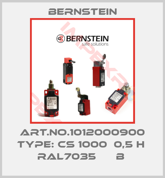 Bernstein-Art.No.1012000900 Type: CS 1000  0,5 H  RAL7035      B 