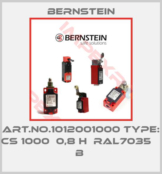 Bernstein-Art.No.1012001000 Type: CS 1000  0,8 H  RAL7035      B 