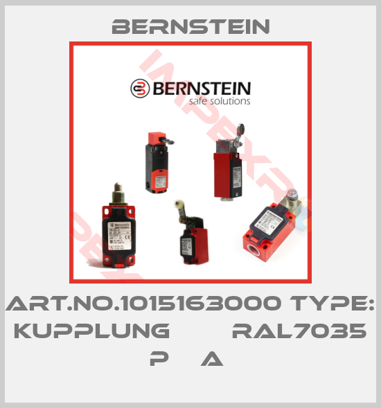 Bernstein-Art.No.1015163000 Type: KUPPLUNG        RAL7035 P    A 