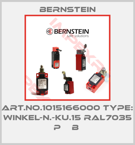 Bernstein-Art.No.1015166000 Type: WINKEL-N.-KU.15 RAL7035 P    B 