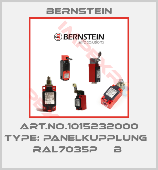 Bernstein-Art.No.1015232000 Type: PANELKUPPLUNG   RAL7035P     B 