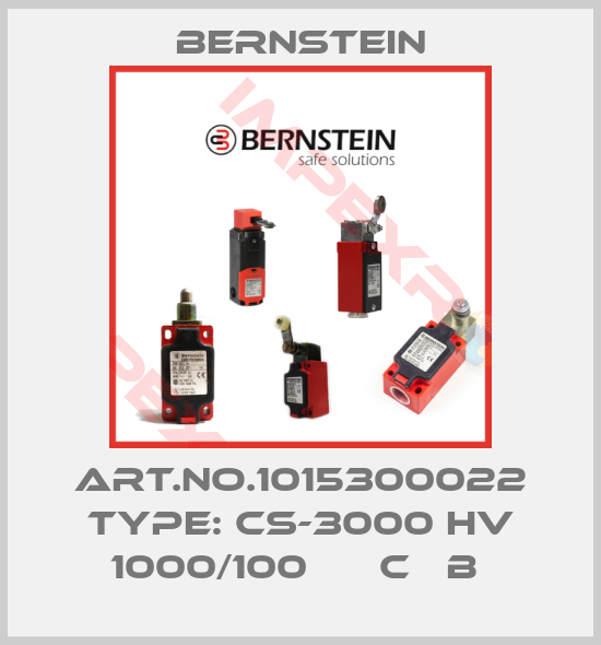 Bernstein-Art.No.1015300022 Type: CS-3000 HV 1000/100      C   B 