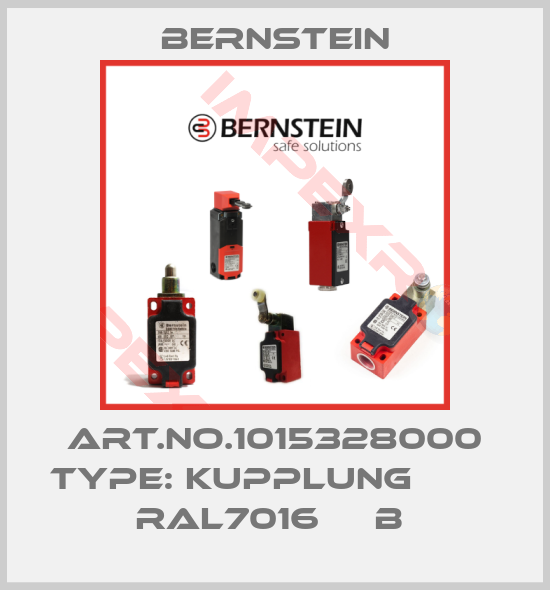 Bernstein-Art.No.1015328000 Type: KUPPLUNG         RAL7016     B 