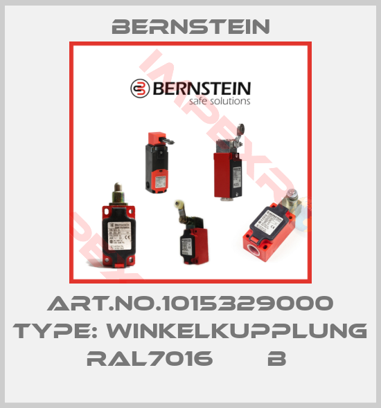 Bernstein-Art.No.1015329000 Type: WINKELKUPPLUNG RAL7016       B 