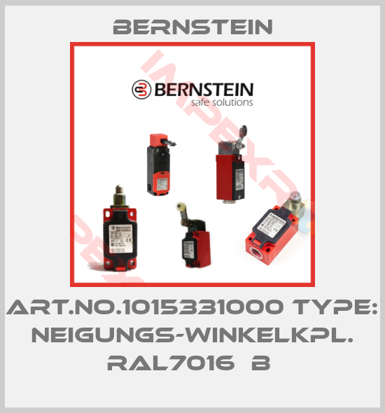 Bernstein-Art.No.1015331000 Type: NEIGUNGS-WINKELKPL. RAL7016  B 