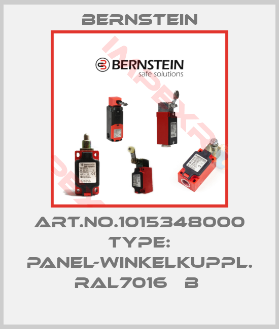 Bernstein-Art.No.1015348000 Type: PANEL-WINKELKUPPL. RAL7016   B 
