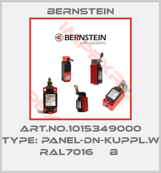 Bernstein-Art.No.1015349000 Type: PANEL-DN-KUPPL.W RAL7016     B 
