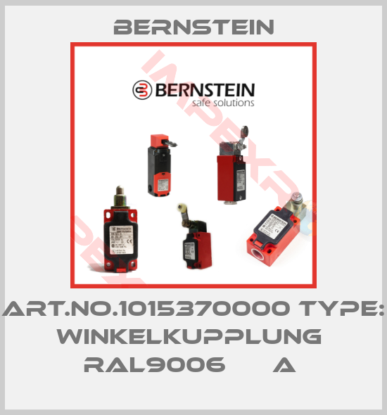 Bernstein-Art.No.1015370000 Type: WINKELKUPPLUNG  RAL9006      A 