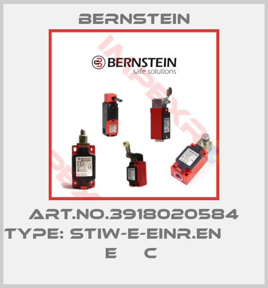 Bernstein-Art.No.3918020584 Type: STIW-E-EINR.EN         E     C 