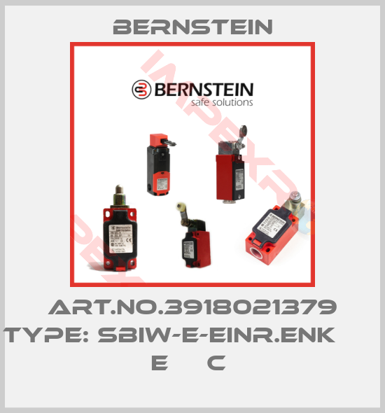 Bernstein-Art.No.3918021379 Type: SBIW-E-EINR.ENK        E     C 