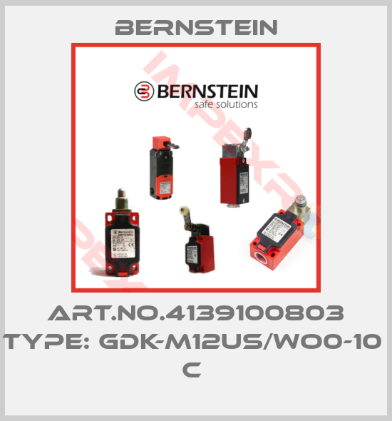 Bernstein-Art.No.4139100803 Type: GDK-M12US/WO0-10             C 