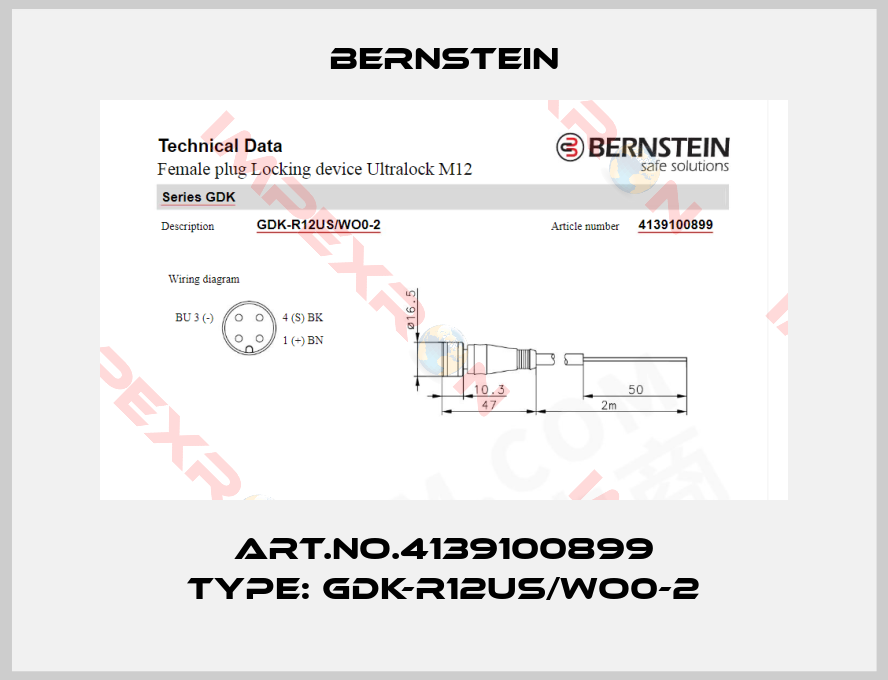Bernstein-Art.No.4139100899 Type: GDK-R12US/WO0-2
