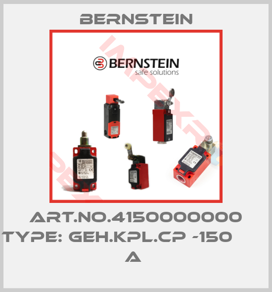 Bernstein-Art.No.4150000000 Type: GEH.KPL.CP -150              A 