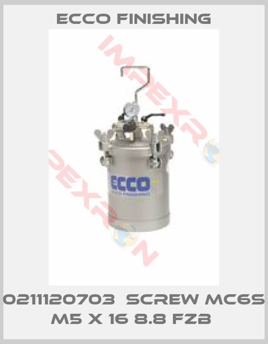 Ecco Finishing-0211120703  SCREW MC6S M5 X 16 8.8 FZB 