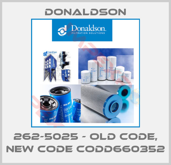 Donaldson-262-5025 - old code, new code CODD660352