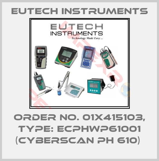 Eutech Instruments-Order No. 01X415103, Type: ECPHWP61001 (CyberScan pH 610) 
